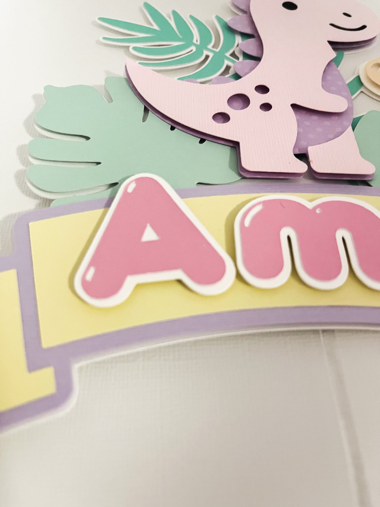 Dinosaurs Cake topper, Girly Dinosaurs