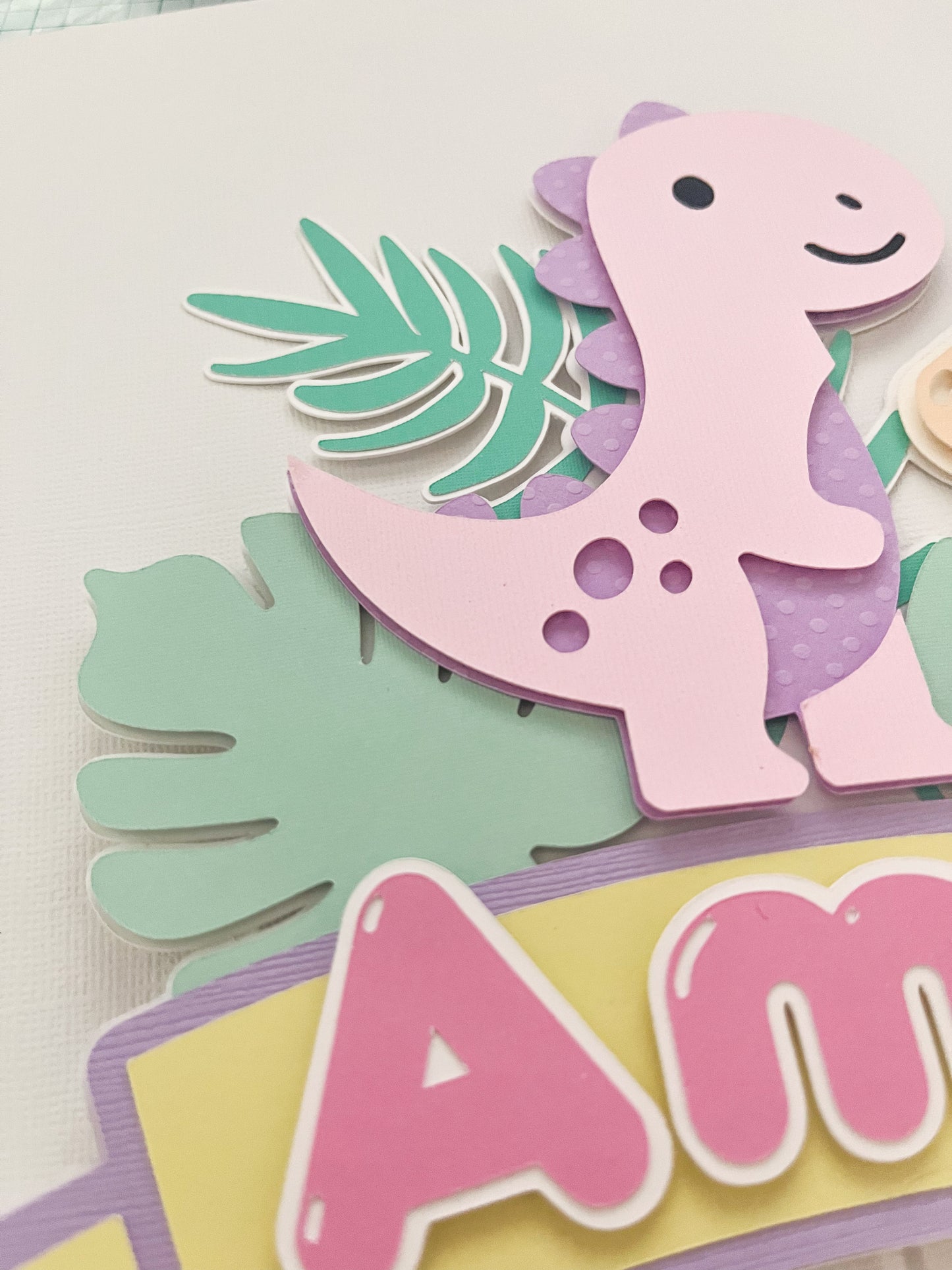Dinosaurs Cake topper, Girly Dinosaurs