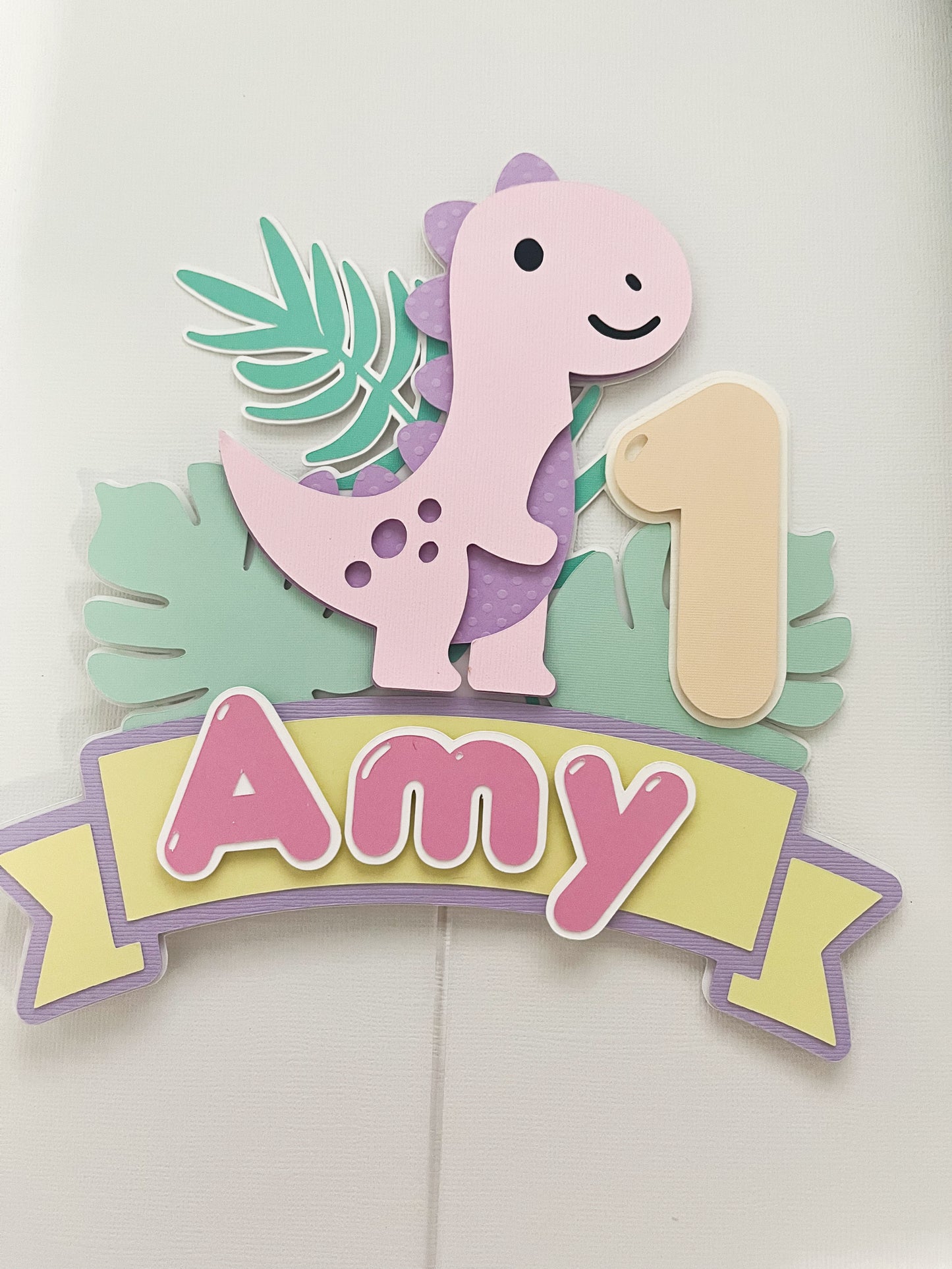 Dinosaurs Cake topper, Girly Dinosaurs