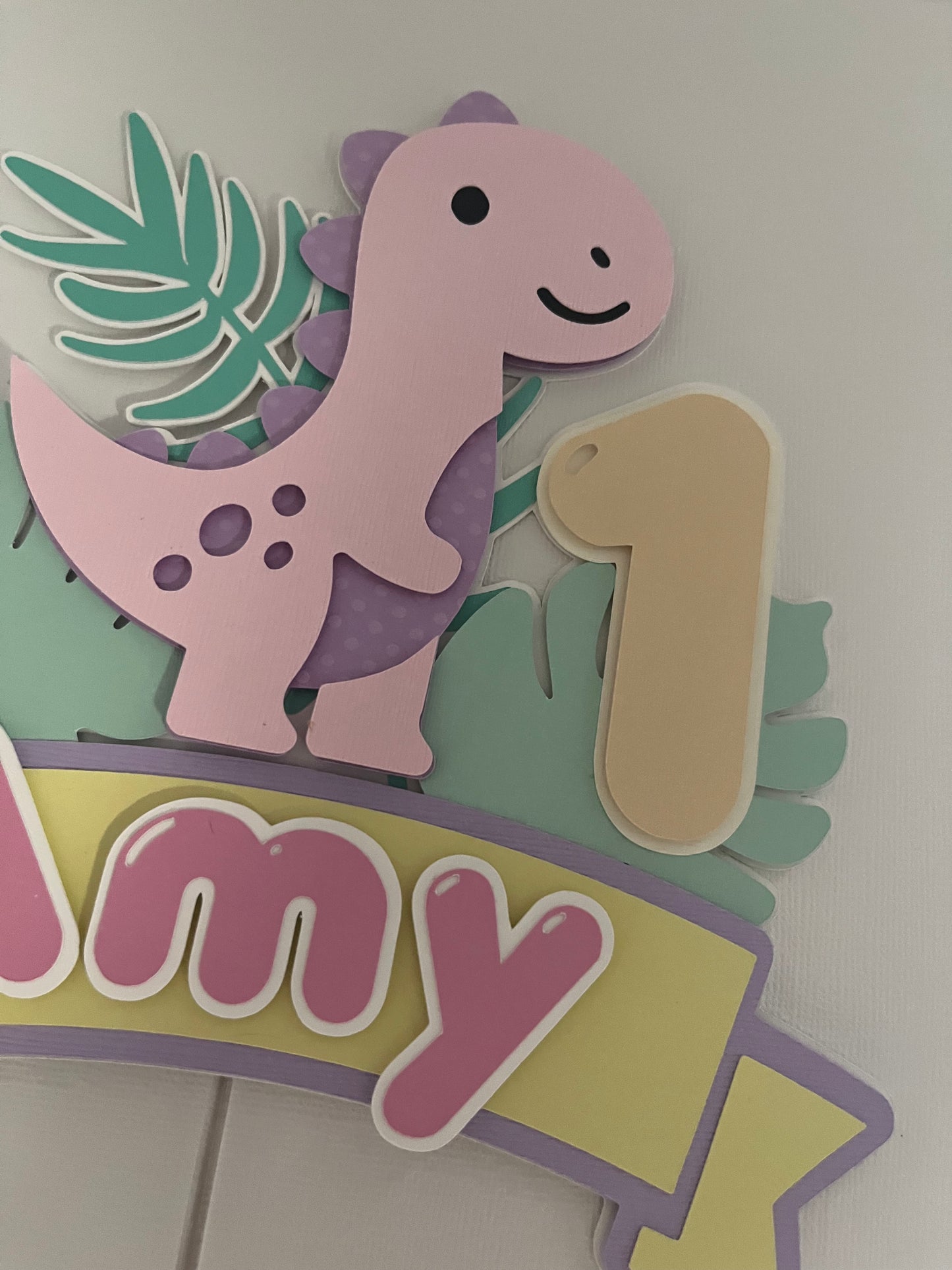Dinosaurs Cake topper, Girly Dinosaurs