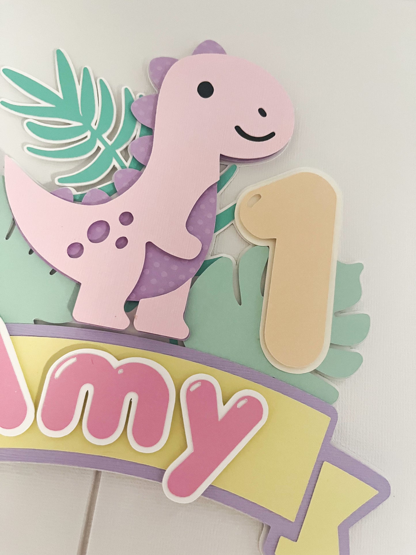 Dinosaurs Cake topper, Girly Dinosaurs