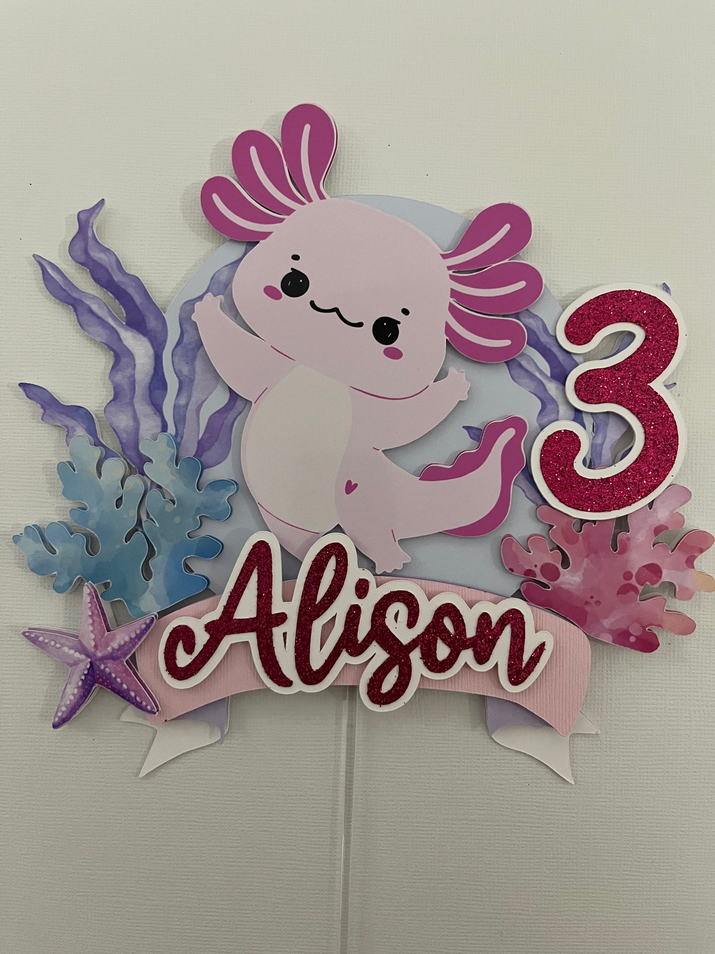 Axolotl Cake Topper