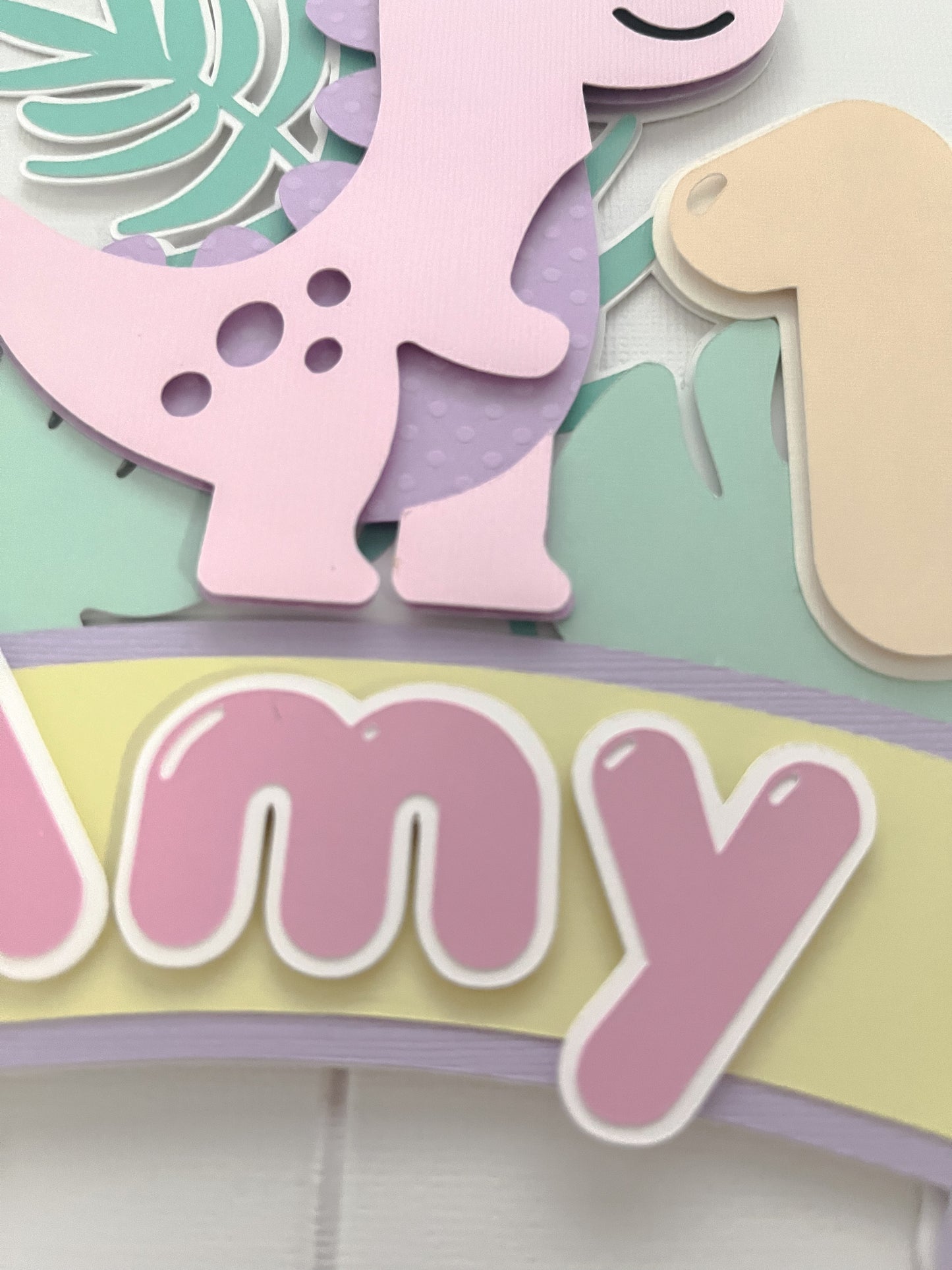 Dinosaurs Cake topper, Girly Dinosaurs