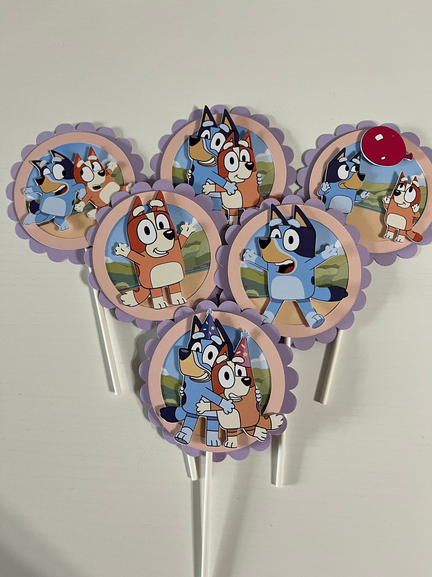 Set of 12 Bluey Cupcake Topper
