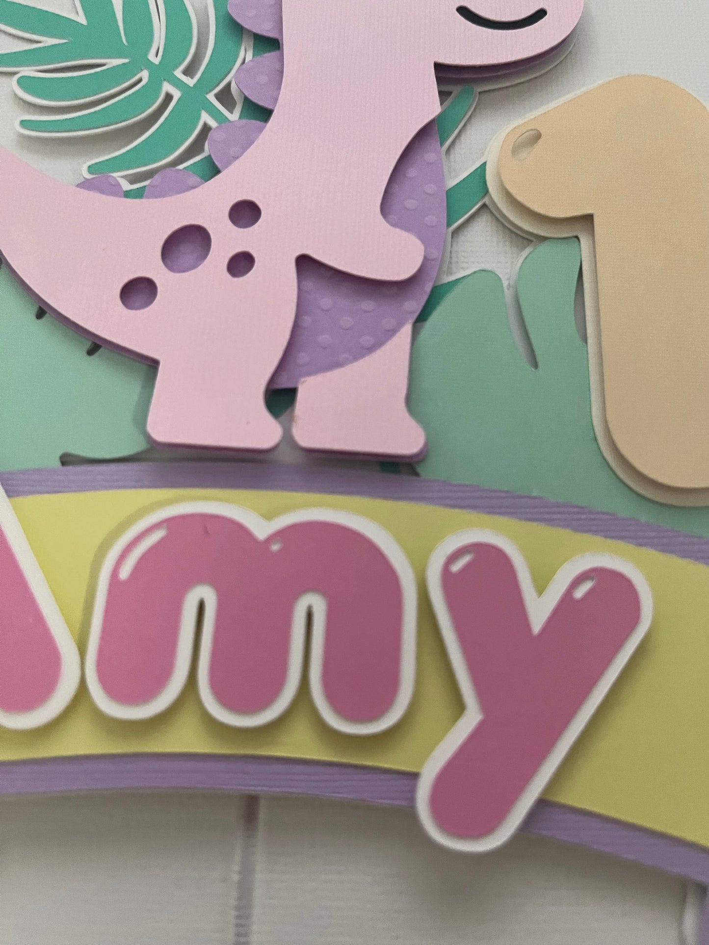 Dinosaurs Cake topper, Girly Dinosaurs