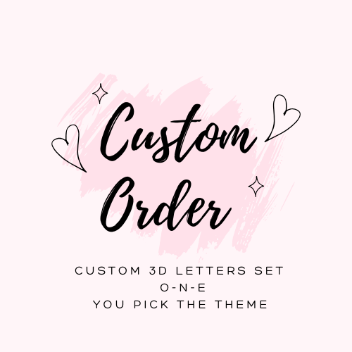 Custom 3D Letters Set ONE