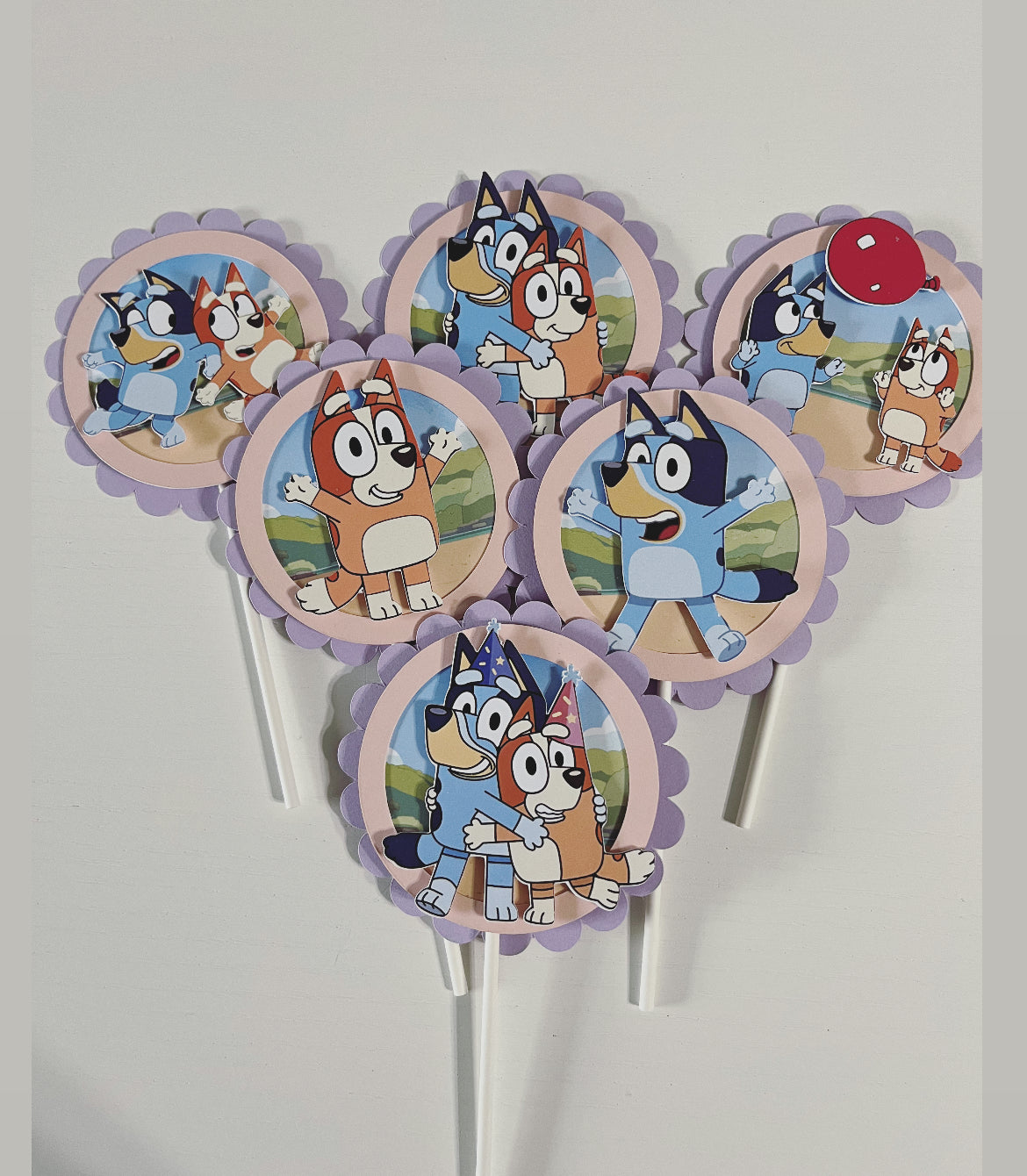 Set of 12 Bluey Cupcake Topper