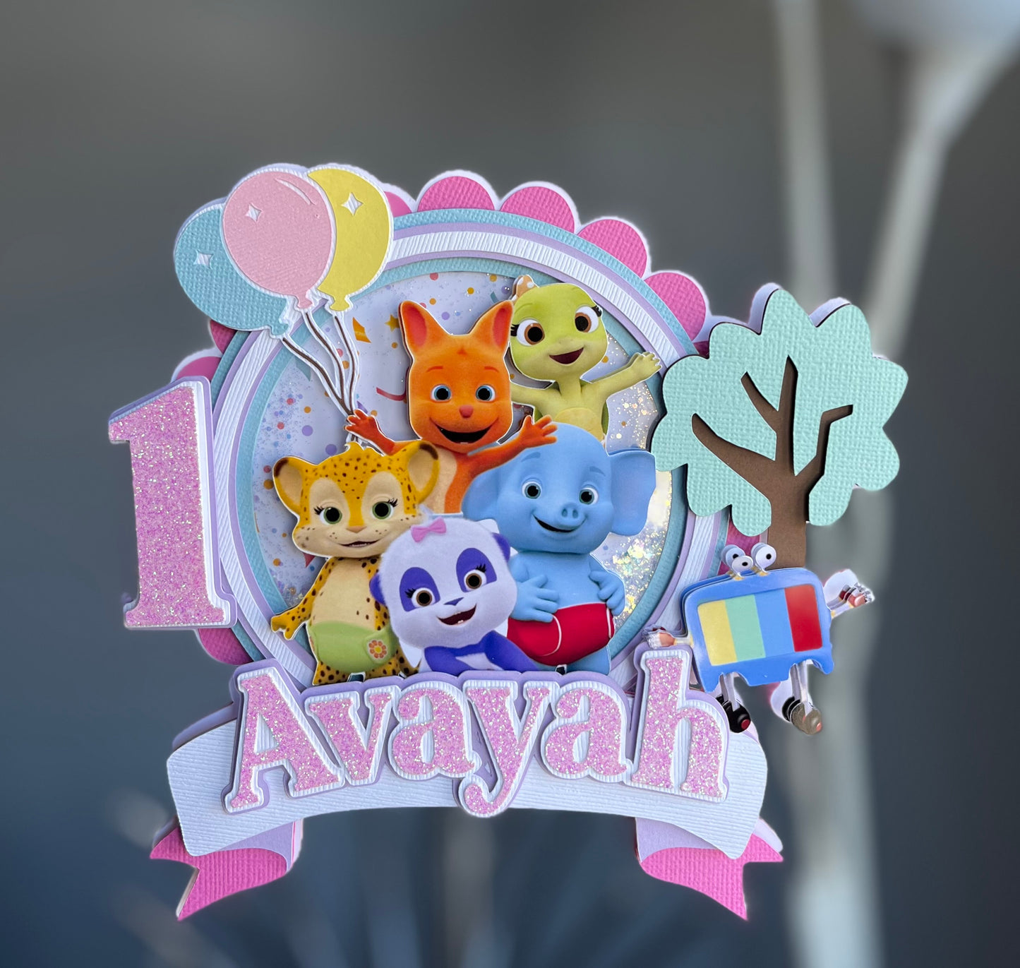 Word Party Cake Topper