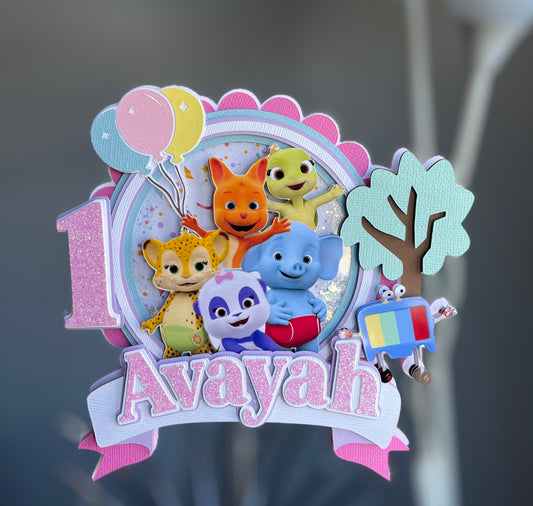Word Party Cake Topper