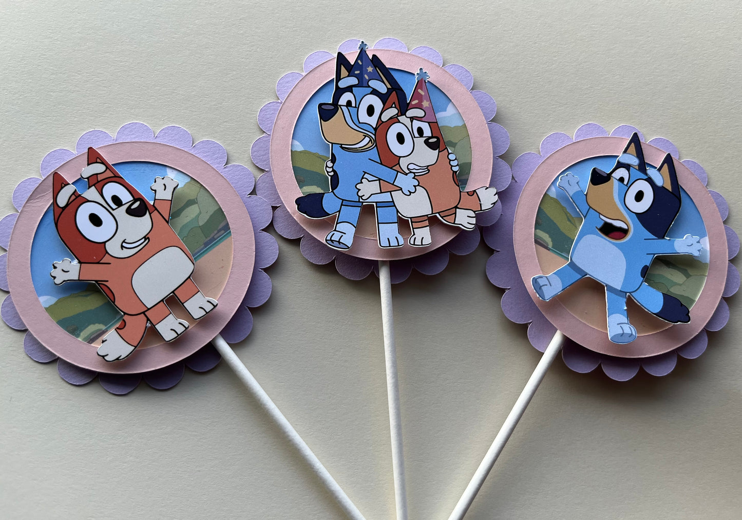 Set of 12 Bluey Cupcake Topper