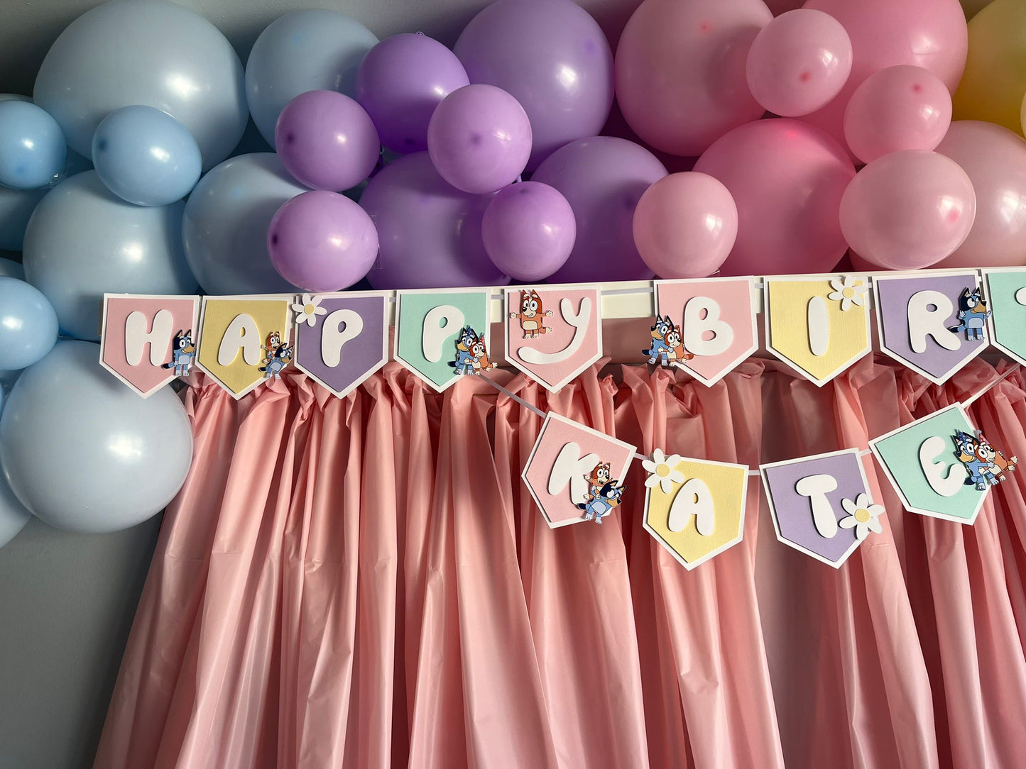 Banner Happy Birthday Bluey
