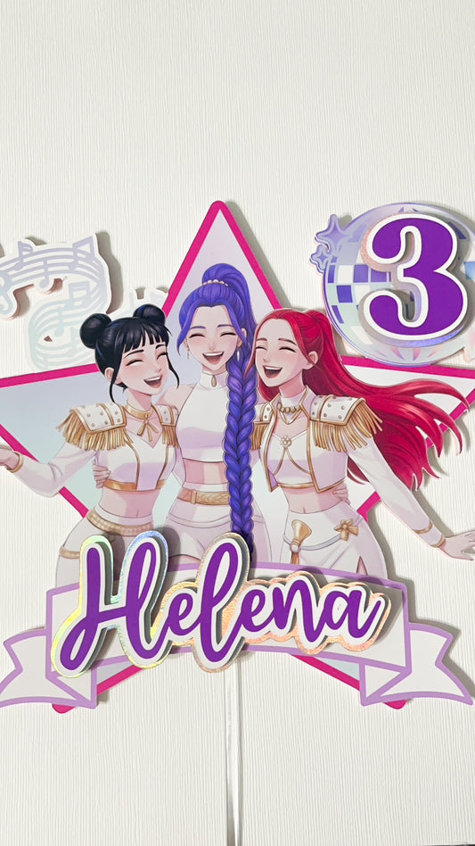 K-pop Cake topper Custom Pop Star Birthday Cake Topper K-Pop Inspired Personalized Birthday Cake Decoration