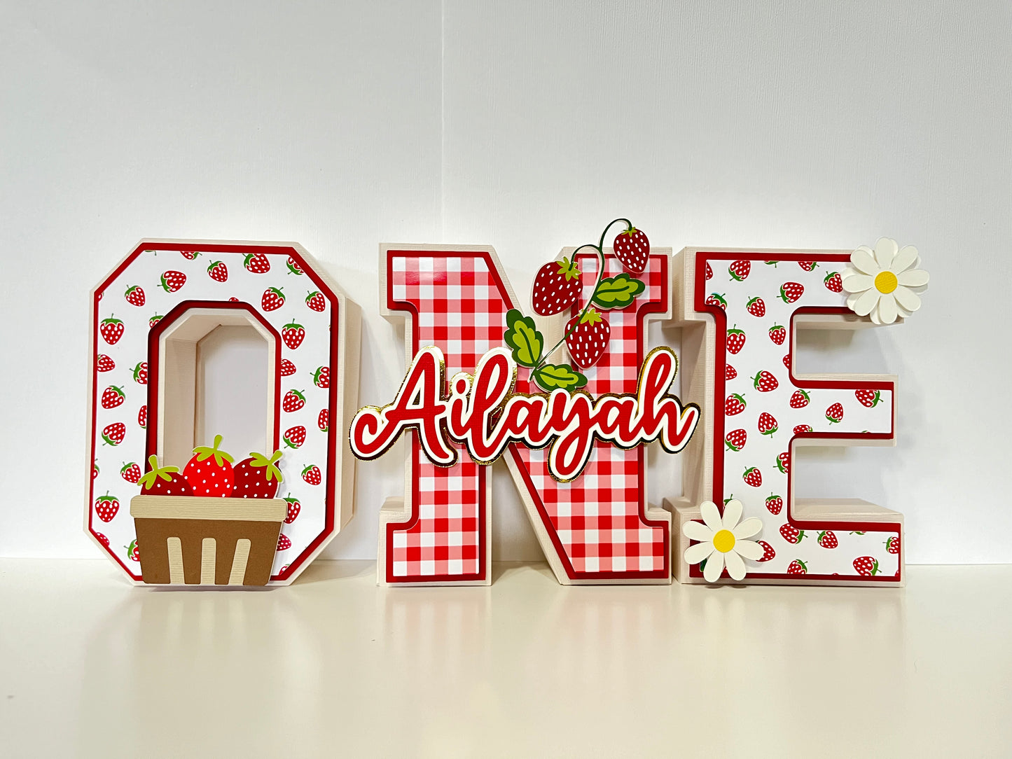 Strawberry 3D letter