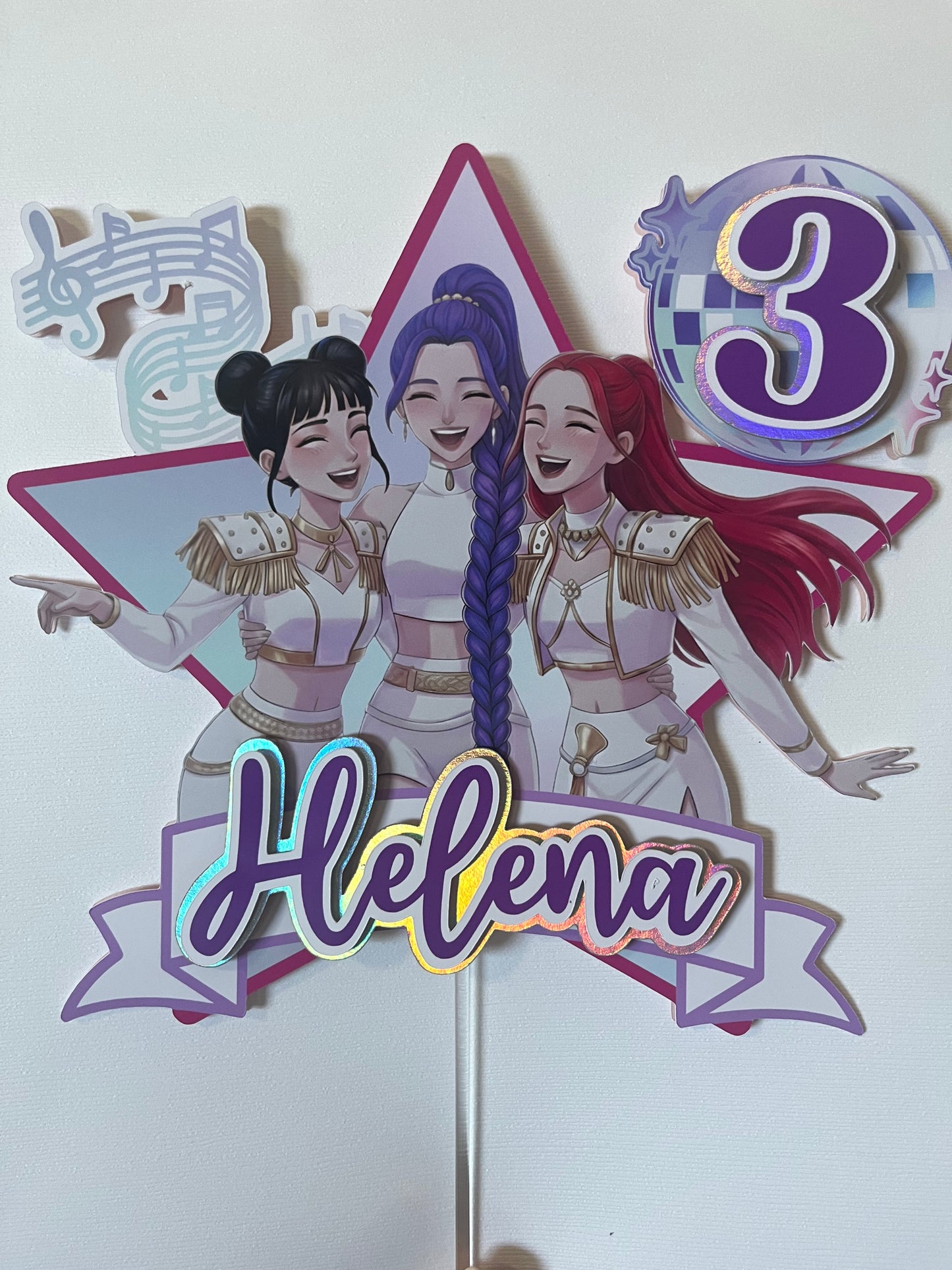 K-pop Cake topper Custom Pop Star Birthday Cake Topper K-Pop Inspired Personalized Birthday Cake Decoration