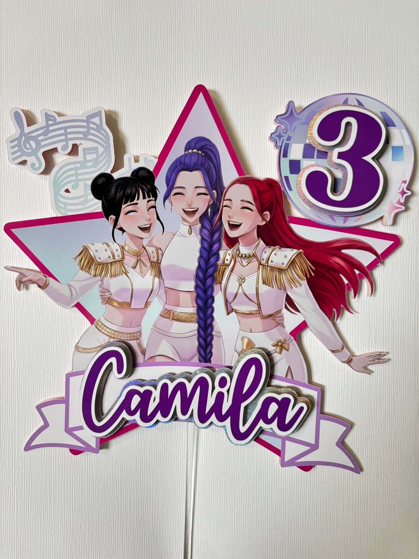 K-pop Cake topper Custom Pop Star Birthday Cake Topper K-Pop Inspired Personalized Birthday Cake Decoration