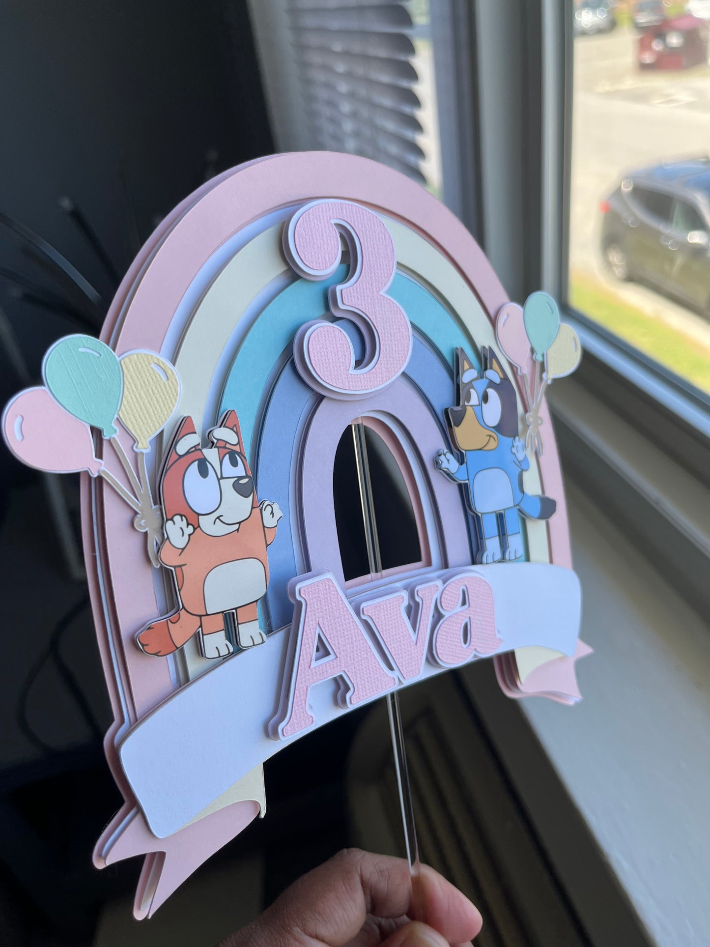 Bluey Rainbow Cake Topper