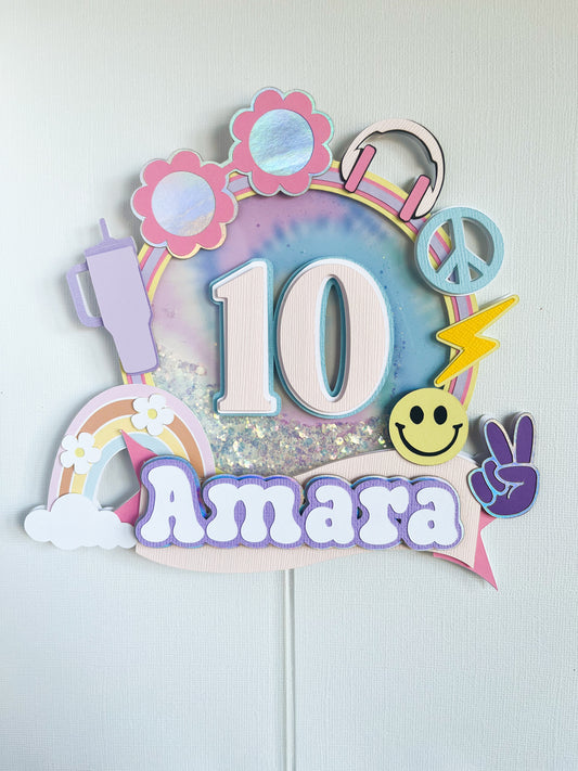Groovy Cake topper