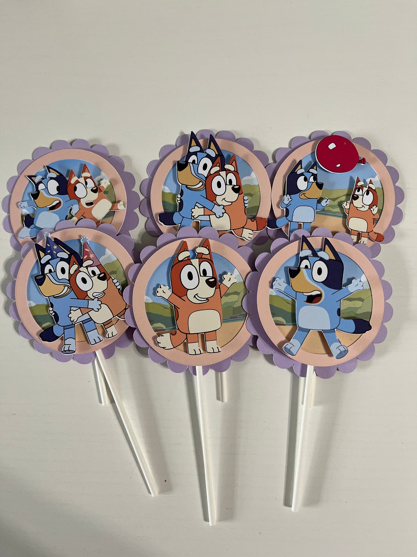 Set of 12 Bluey Cupcake Topper