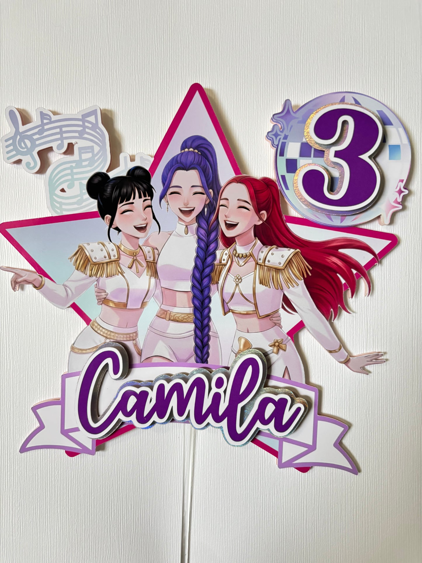 K-pop Cake topper Custom Pop Star Birthday Cake Topper K-Pop Inspired Personalized Birthday Cake Decoration