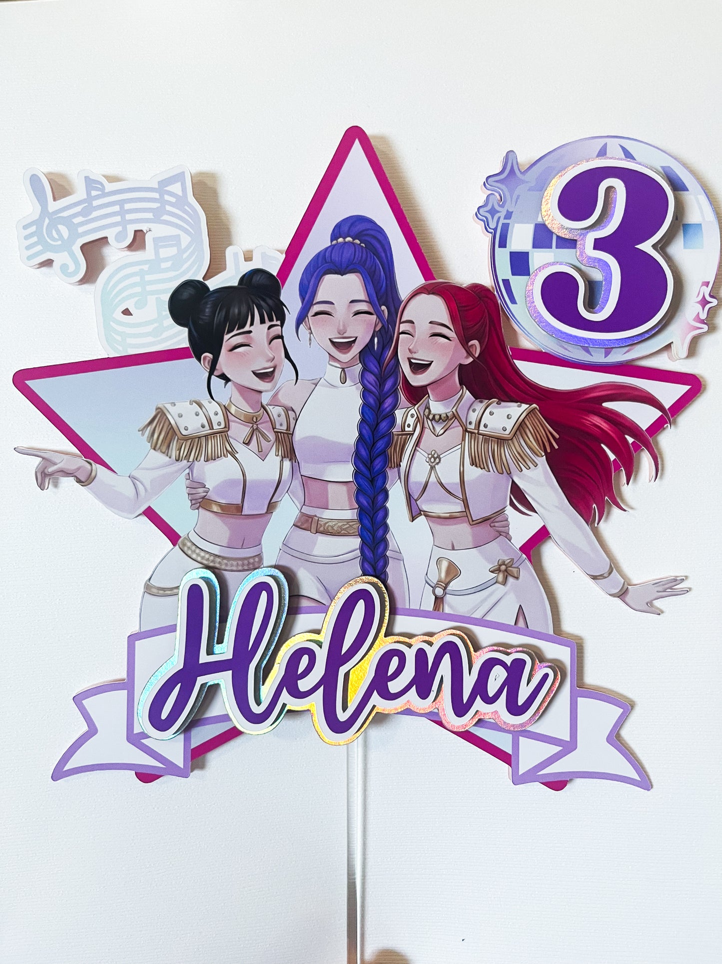 K-pop Cake topper Custom Pop Star Birthday Cake Topper K-Pop Inspired Personalized Birthday Cake Decoration