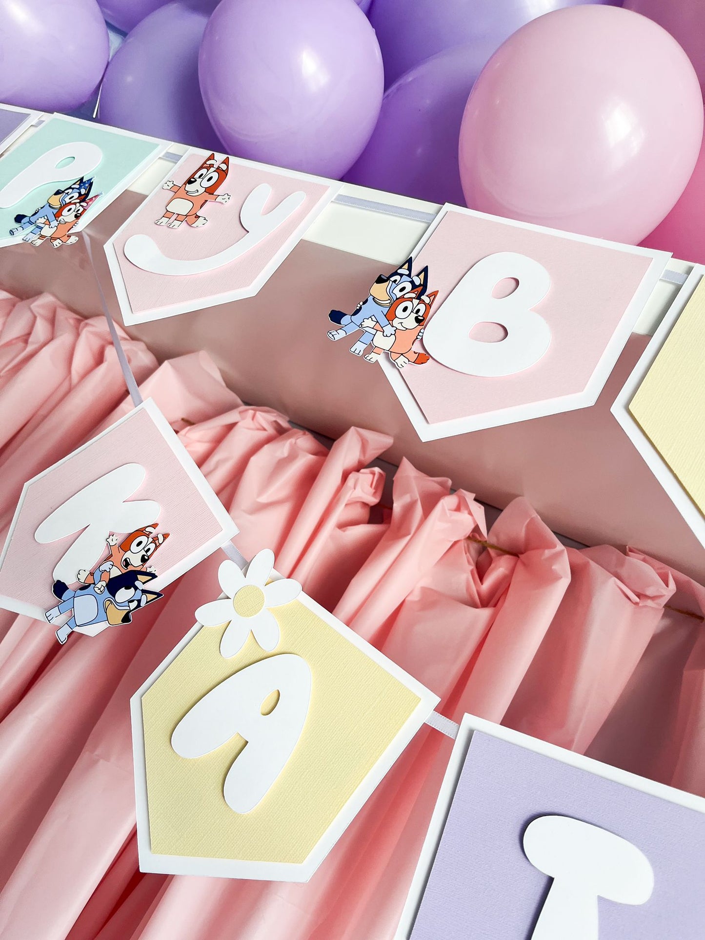 Banner Happy Birthday Bluey